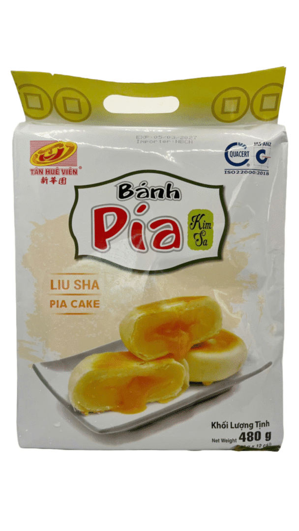 Bánh Pia Liu Sha Pia Cake packaging.