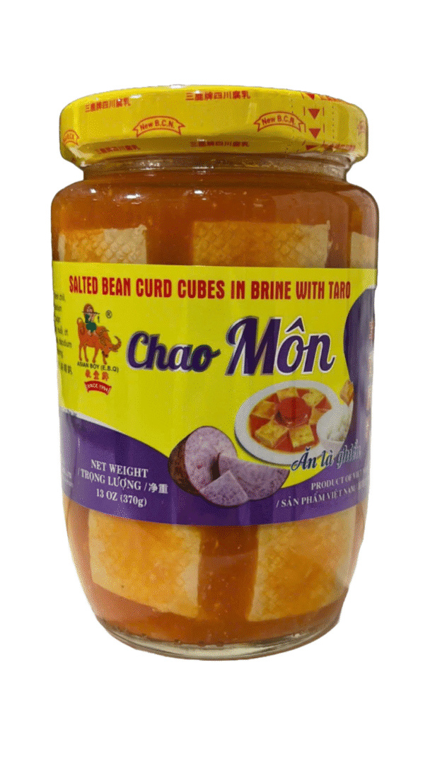 Salted bean curd cubes jar with taro.
