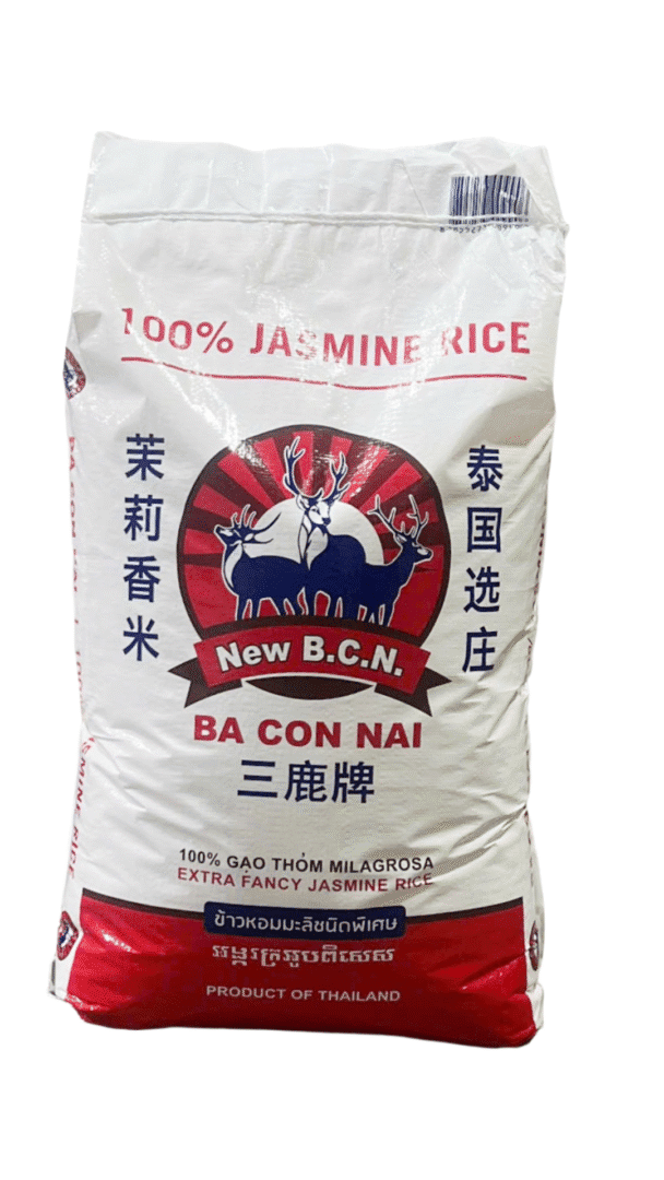Bag of Ba Con Nai Jasmine Rice.