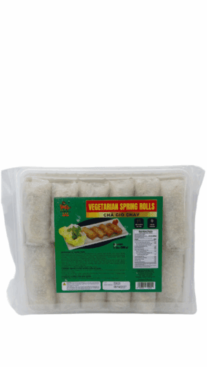 Pack of vegetarian spring rolls.