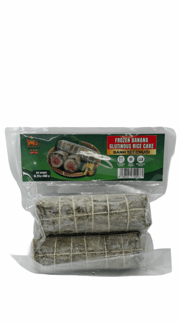 Frozen banana glutinous rice cake package.