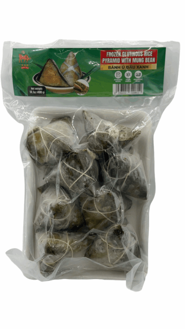 Frozen glutinous rice pyramids package.
