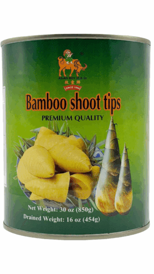 Canned bamboo shoot tips, premium quality.
