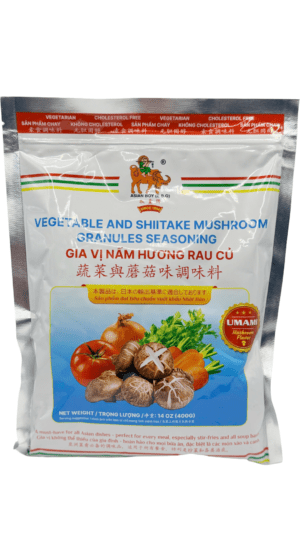 Vegetable and shiitake mushroom seasoning package.