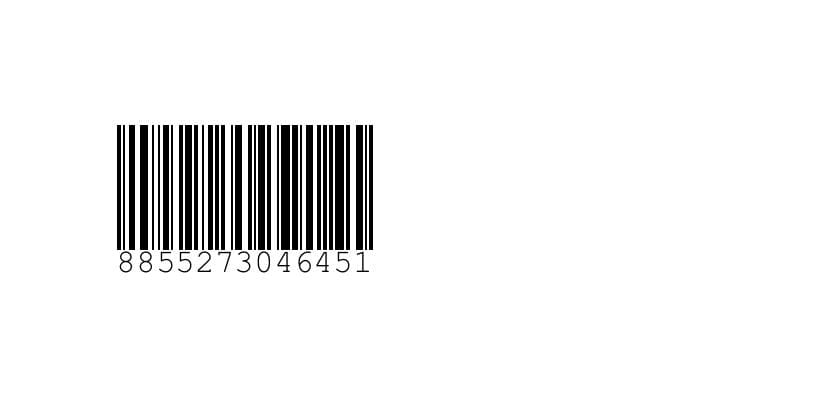 Barcode image for product identification.