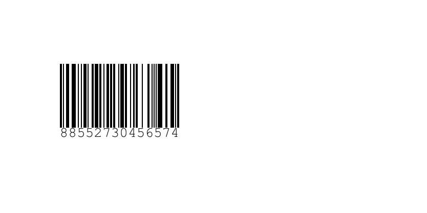 Barcode image of a product identifier.