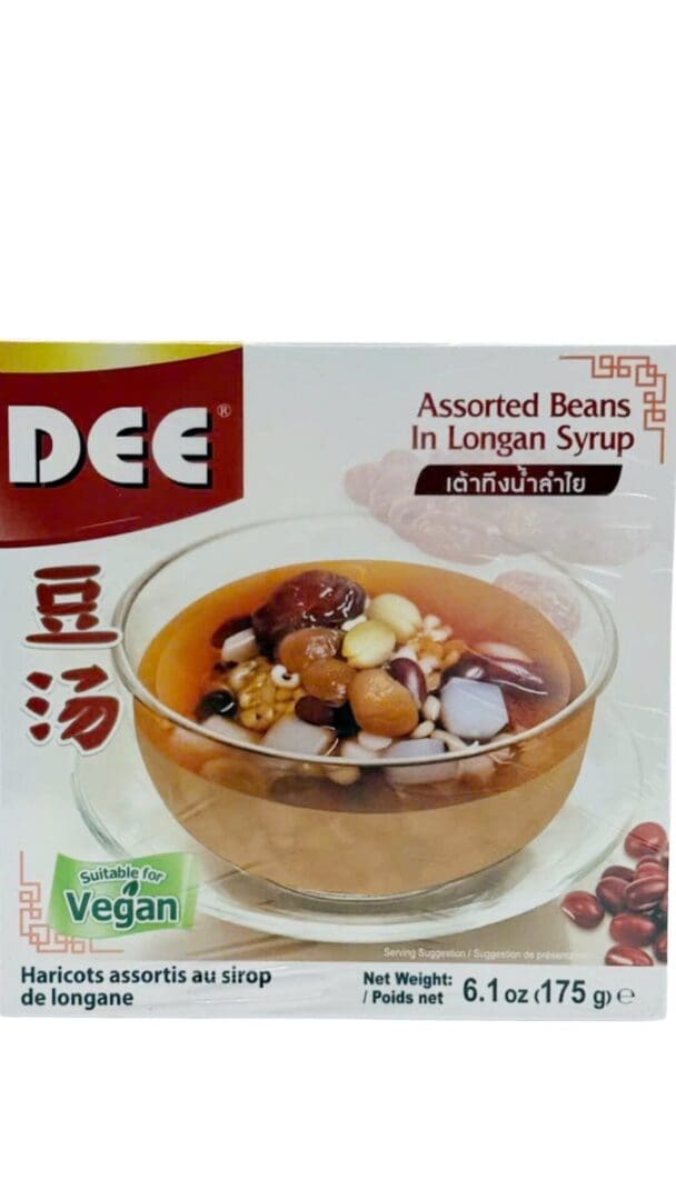 Assorted beans dessert in longan syrup.